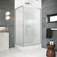 Душевой уголок Vegas Glass ZA-F Protec h1900 100*90 07 10 100x90 см, профиль матовый хром, стекло сатин