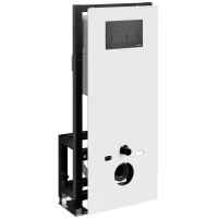 Инсталляция для унитаза WasserKRAFT Glan 66 66TLT.010.ME.WH.MB03 с кнопкой смыва, черный матовый