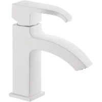 Смеситель для раковины Emmevi Niagara 74003/BIO с донным клапаном, белый матовый