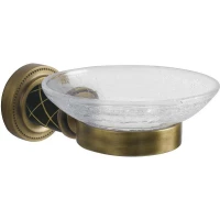 Мыльница Boheme Murano 10903-B-BR настенная, бронза/черный