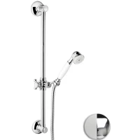 Душевой гарнитур Emmevi C02541BC 1 режим, хром/белый