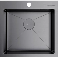 Кухонная мойка Omoikiri Akisame 51-GM 4973440 51x51 см, вороненая сталь