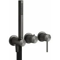 Смеситель для ванны Gessi Gessi316 54039#707 встраиваемый, черный хром матовый