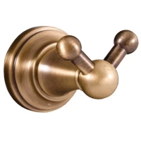 Крючок Rav Slezak Morava MKA0102SM двойной, для ванны, бронза