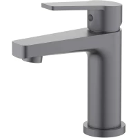 Смеситель для раковины Aquatek Лугано AQ1710BGM без донного клапана, оружейная сталь матовый