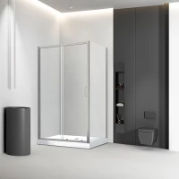 Душевой уголок Veconi Rovigo RV046BC-12080-01-C5 120x80 см, профиль никель матовый, стекло прозрачное