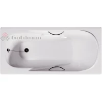 Ванна чугунная Goldman Elegant EG15075H 150x75 см, с отверстиями под ручки, белый