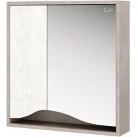 Зеркальный шкаф 60x71,2 см светлый камень/бетон крем Onika Брендон 206084