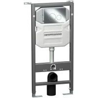 Инсталляция для унитаза Ceramica Nova Envision Round CN1001CH с кнопкой смыва, хром