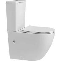 Унитаз-компакт Abber Bequem AC1110 безободковый, с сиденьем микролифт, белый