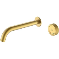 Смеситель для раковины Boheme Tech 158/2-MG встраиваемый, золотой матовый