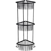 Полка для ванной Gappo G331-3 19,9x19,9 см, угловая, тройная, черный матовый