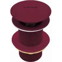 Донный клапан для раковины Creavit SF030.BRY без перелива, бордовый матовый