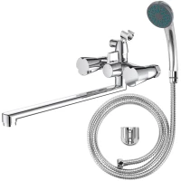 Смеситель для ванны Voda Calm CALM31 универсальный, с душевым гарнитуром, хром