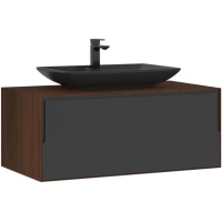 Тумба с раковиной орех/антрацит матовый 100 см ORKA Craft 5001125