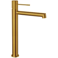 Смеситель для раковины Vincea Desire VBF-1D2BG без донного клапана, золотой матовый