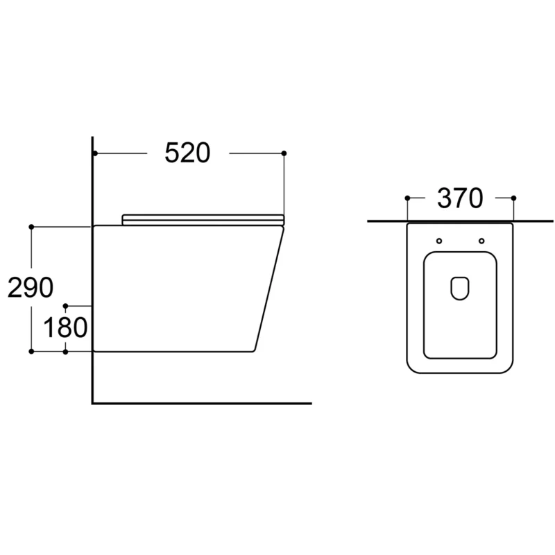 Комплект подвесной унитаз Aqueduto Macio MAC0110 + система инсталляции Aqueduto Tecnica Quadrado TEC01 + QUA0140