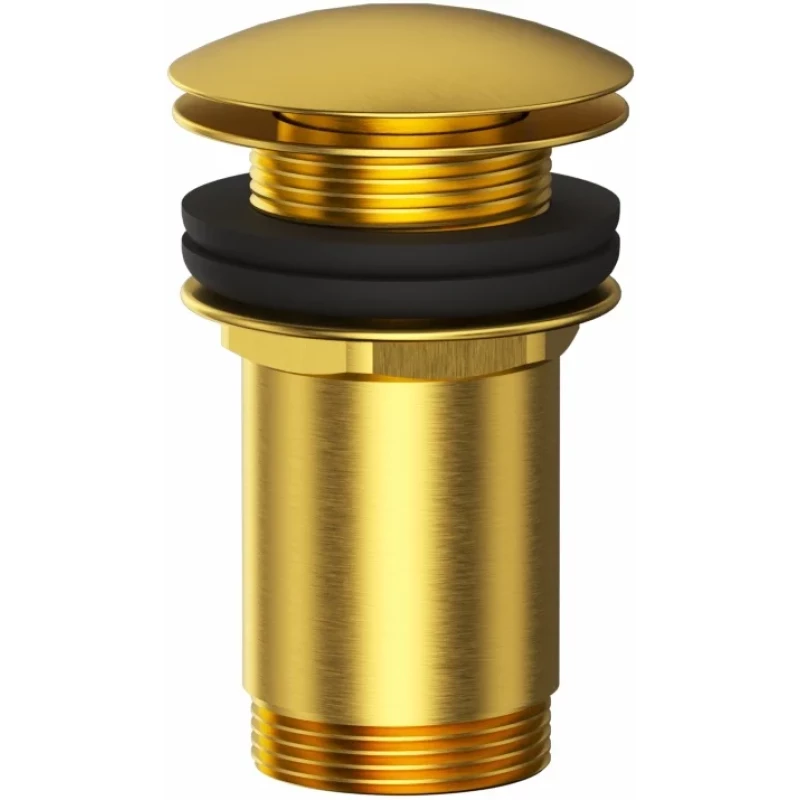 Донный клапан для раковины Whitecross A706GLB с переливом, золотой матовый