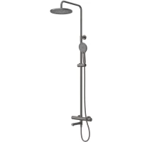 Душевая система Cezares Relax RELAX-CVD-GM 230 мм, со смесителем, оружейная сталь матовый