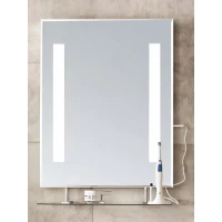 Зеркало WeltWasser Sofie 6080-4BS 10000000989 60x80 см, с LED-подсветкой, сенсорным выключателем, антизапотеванием, часами