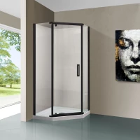 Душевой уголок 100x100 см Vincea Stresa VSP-1S100CLB прозрачное