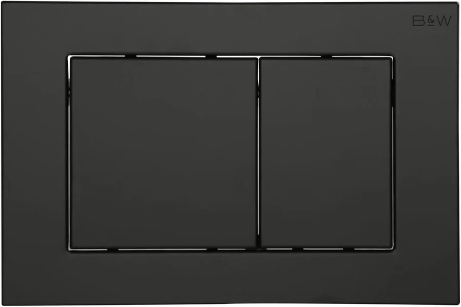 Смывная клавиша Black & White Universe WPI-09532 черный матовый 09532 комплект инсталляция с унитазом berges line black с микролифтом клавиша