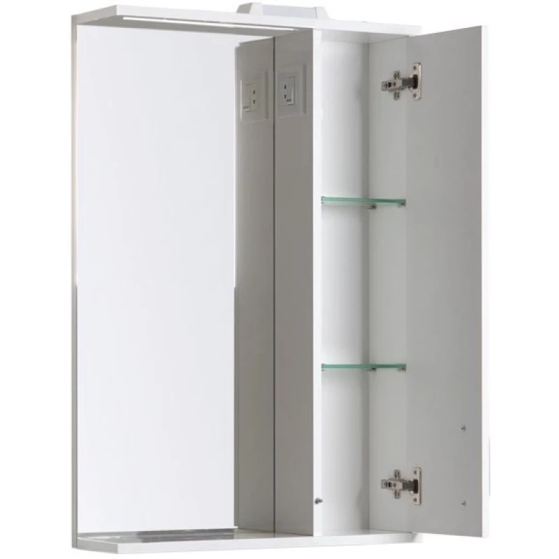 Зеркальный шкаф 60x90 см белый Aquanet Рондо 00189164