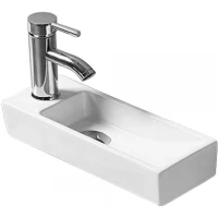 Раковина CeramaLux 9048FR 38x14,5 см R, рукомойник, белый