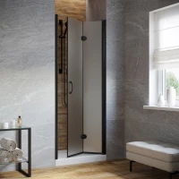 Душевая дверь Vegas Glass GPS LUX 70 02M 10 R 70 см R, профиль черный матовый, стекло сатин