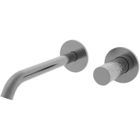 Смеситель для раковины Vincea Aura VBFW-6AU1GM встраиваемый, без донного клапана, вороненая сталь