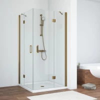 Душевой уголок Vegas Glass AFA TUR NOVO h1890 120 05 crystalvision 120x120 см, профиль бронза, стекло прозрачное