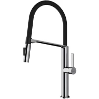 Смеситель для кухни Paulmark Barrel Ba214029-CR с гибким изливом, хром