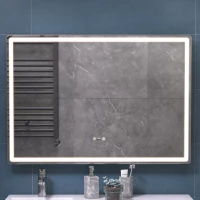 Зеркало Vigo Geometry Step 235 100x70 см, с LED-подсветкой, сенсорным выключателем, диммером, антизапотеванием