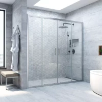 Душевая дверь Vegas Glass Z2P NOVO h2000 215 07 crystalvision 215 см, профиль матовый хром, стекло прозрачное
