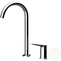 Смеситель для раковины Remer Slash SL57LBO без донного клапана, белый матовый