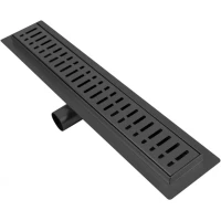 Душевой трап (лоток) Raglo R650.80.09 80 см, с решеткой, перфорированный, графит матовый