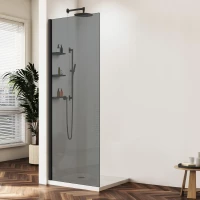 Душевая перегородка Vincea Walk-In HWS VSW-1HWS900CGB 89,8 см, профиль черный матовый, стекло тонированное