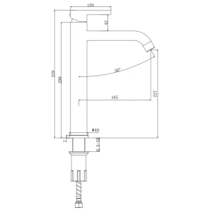 Изображение товара смеситель для раковины splenka s221.15.09 графит матовый