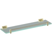 Полка стеклянная Schein Klimt 9272BG 50 см, золотой матовый