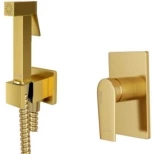 Изображение товара гигиенический душ wasserkraft aisch a55094 со смесителем, золотой матовый