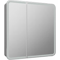 Зеркальный шкаф Reflexion Circle RF2110SR 80x80 см L/R, с LED-подсветкой, сенсорным выключателем, белый матовый