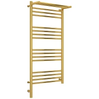 Полотенцесушитель электрический 1000x500 золотой МЭМ левый Сунержа Богема с полкой 3.0 03-5806-1050