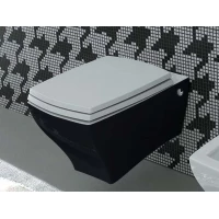 Унитаз подвесной Artceram Jazz JZV0010150nero/bi черный/белый