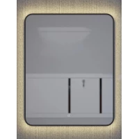 Зеркало Uperwood Modul 3049345675 65x80 см, с LED-подсветкой, сенсорным выключателем, диммером, антизапотеванием, черный
