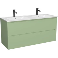 Тумба под раковину ЗОВ Дион D120F 119 см, подвесная, фисташковый матовый