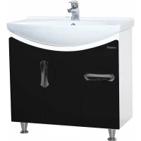 Тумба черный глянец/белый глянец 73 см Bellezza Лагуна 4632112110047