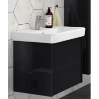 Тумба с раковиной черный глянец 60 см Gustavsberg Puristic GB71PUVU60PHWB