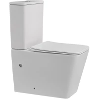 Унитаз-компакт Abber Rechteck AC1210 безободковый, с сиденьем микролифт, белый