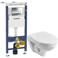 Комплект подвесной унитаз Santek Бореаль 1.WH30.1.977 + система инсталляции Geberit 458.125.21.1