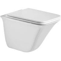 Унитаз подвесной WeltWasser Rotbach 004GL-WT безободковый, с сиденьем микролифт, белый